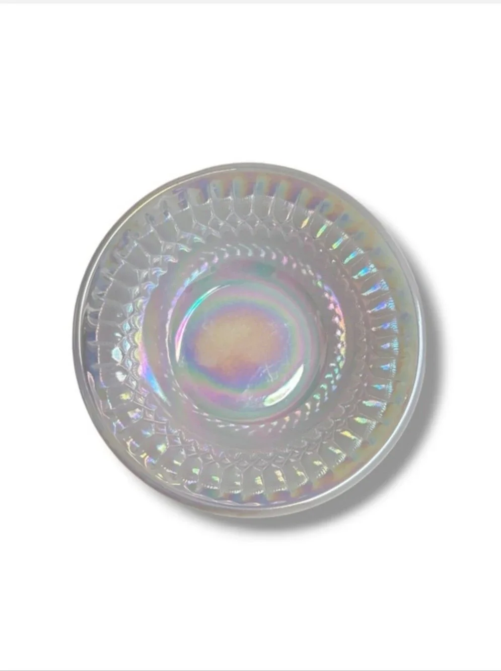 FEDERAL GLASS Moonglow Iridescent Dishes Set of Six VINTAGE